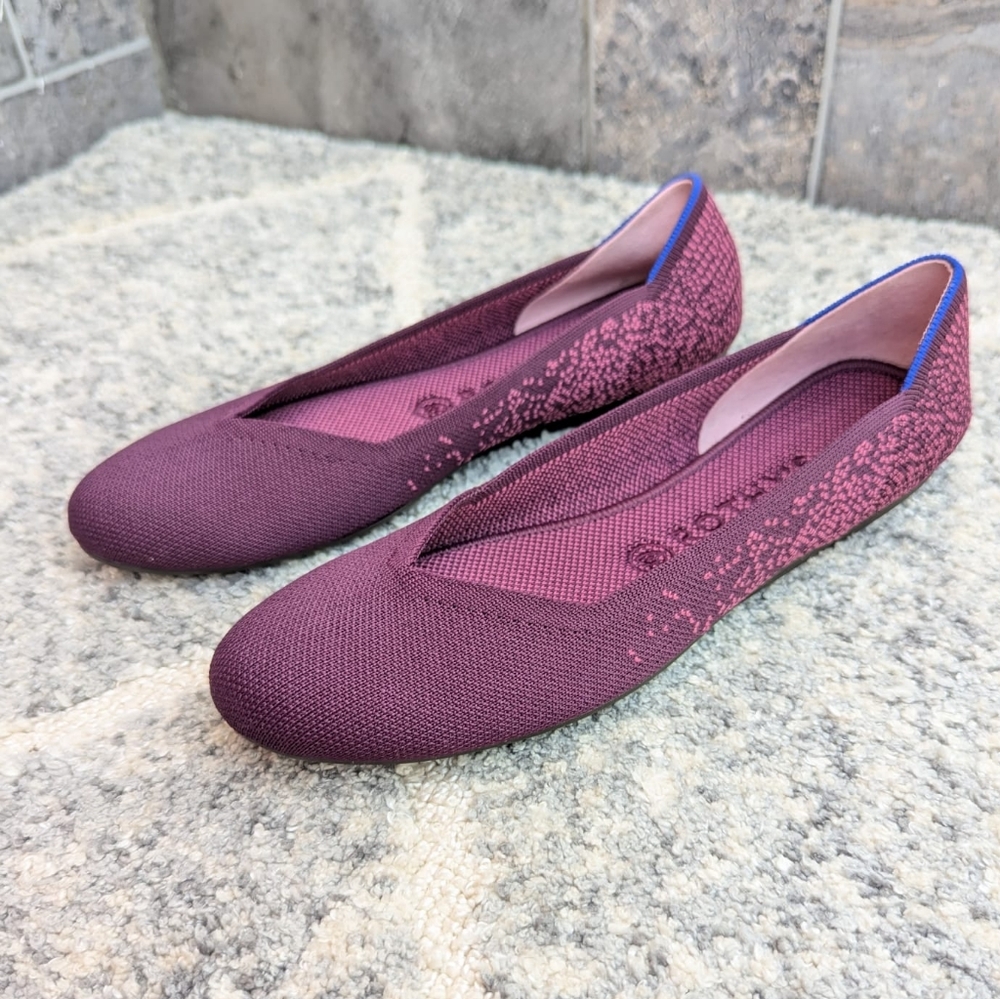 Rothy's Purple Flats with Blue Accents